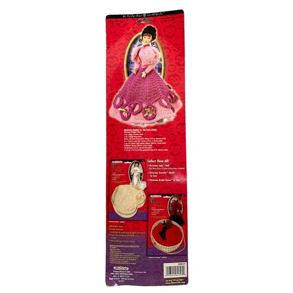 New Victorian Lady Poseable Head Doll Swivel Arm Tea Party Dress Crochet Instruc - Picture 5 of 5